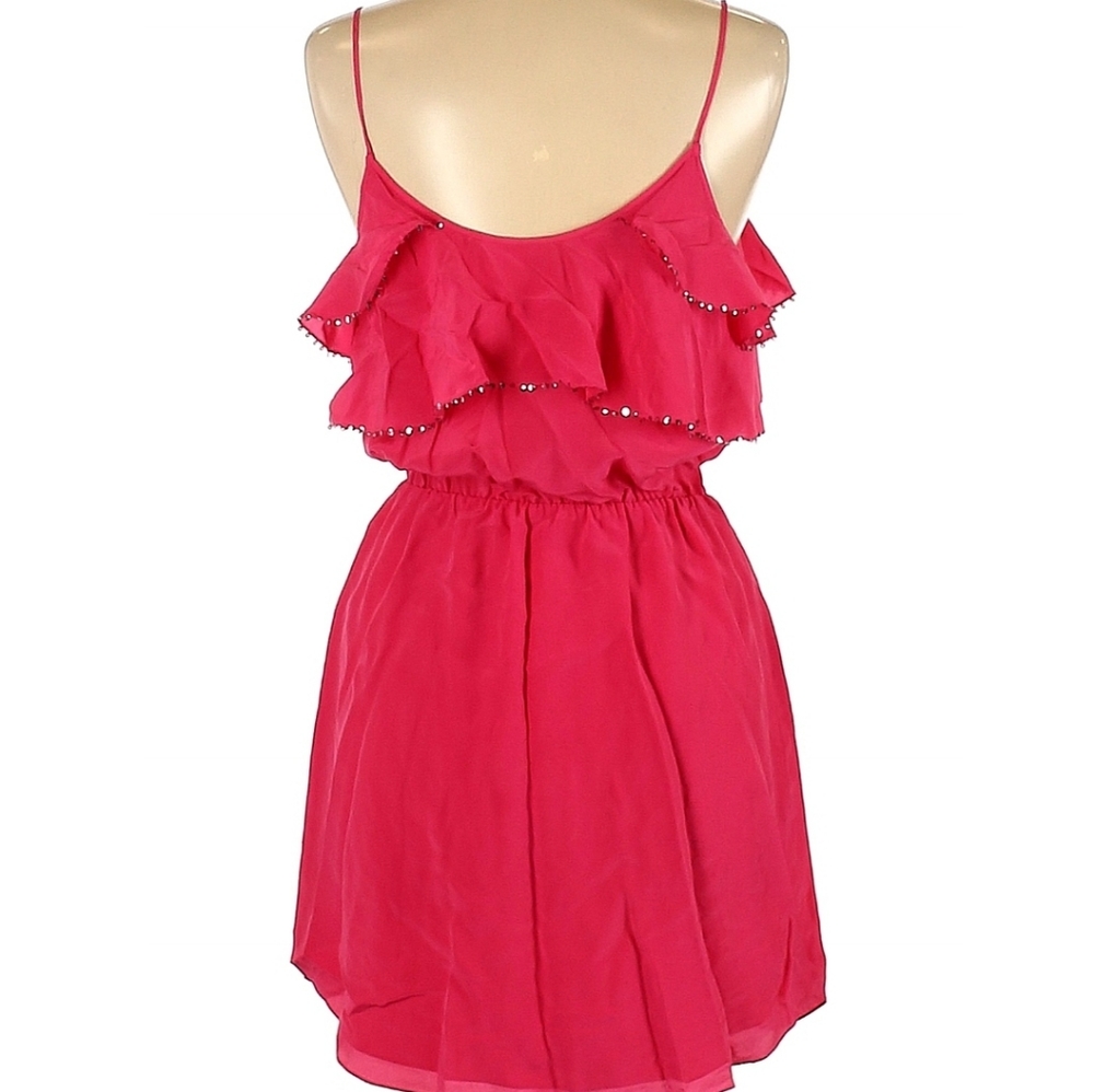 Rebecca Taylor ruffle pink tank top dress designer